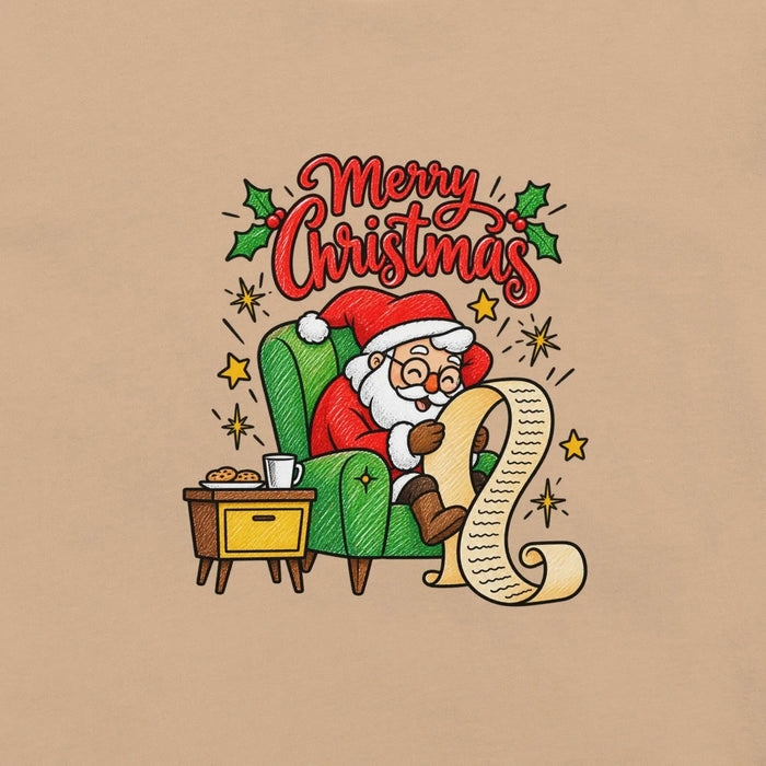 Merry Christmas Santa T-Shirt - Classic Holiday Graphic Tee