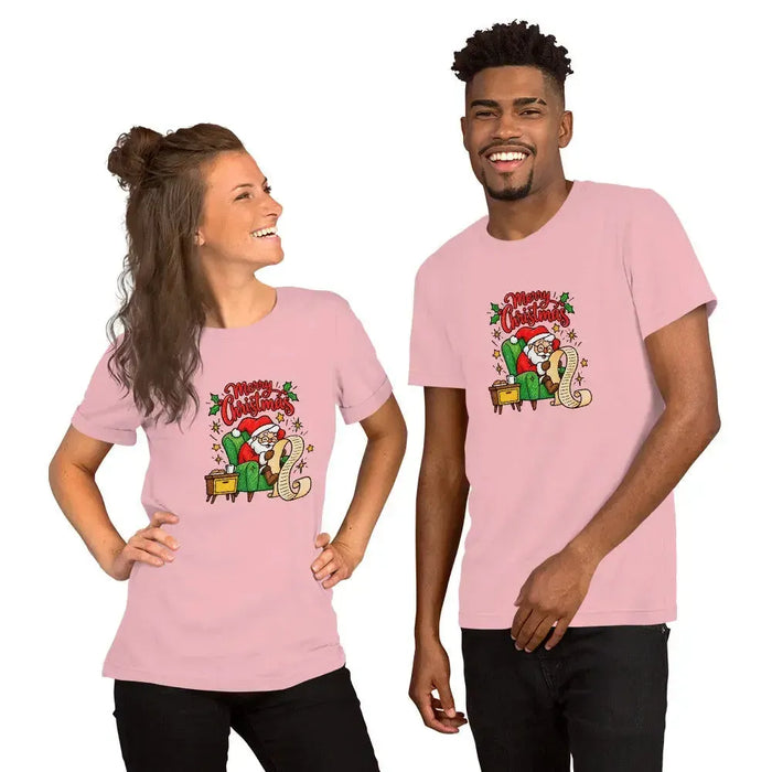 Merry Christmas Santa T-Shirt - Classic Holiday Graphic Tee