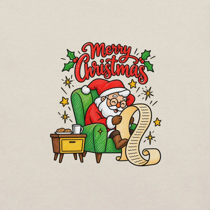 Merry Christmas Santa T-Shirt - Classic Holiday Graphic Tee