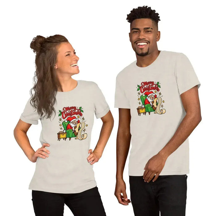 Merry Christmas Santa T-Shirt - Classic Holiday Graphic Tee