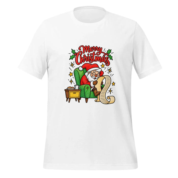 Merry Christmas Santa T-Shirt - Classic Holiday Graphic Tee