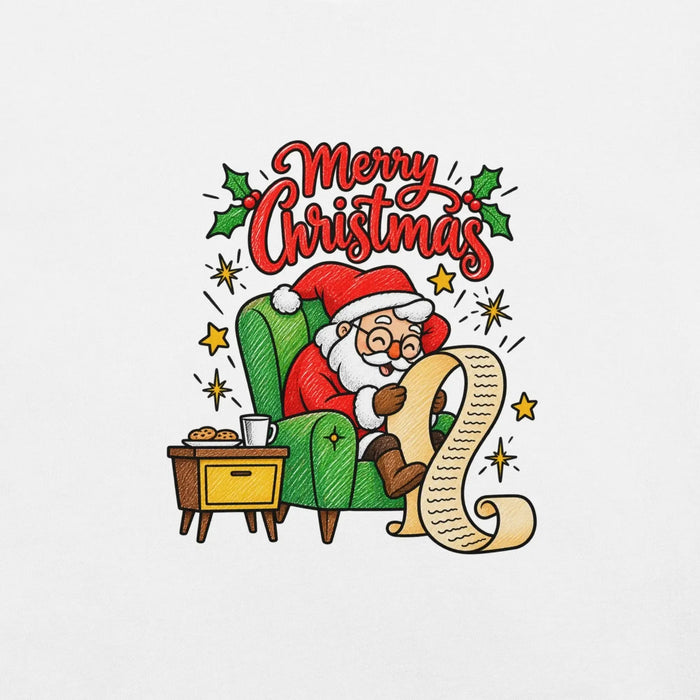 Merry Christmas Santa T-Shirt - Classic Holiday Graphic Tee