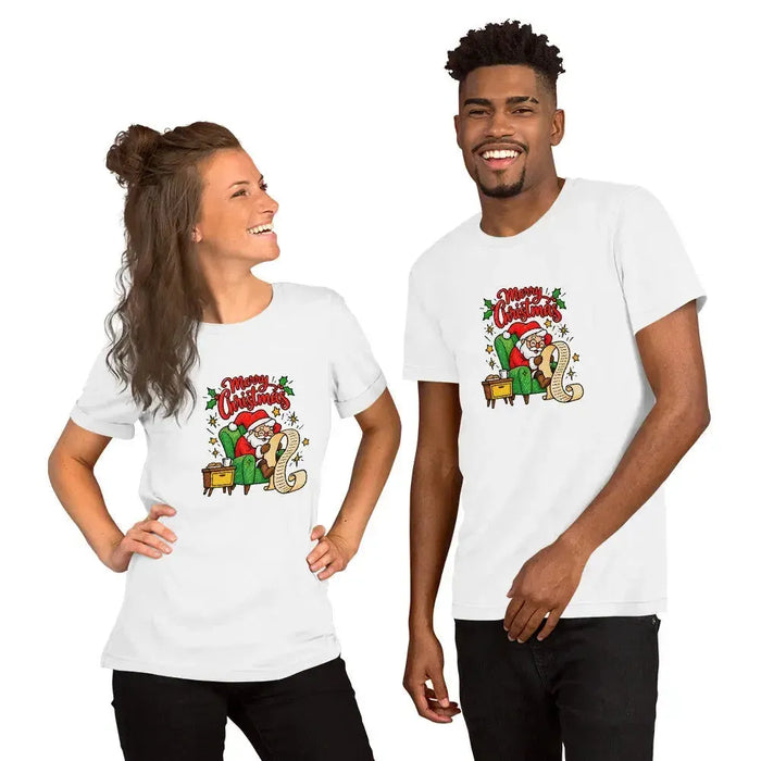 Merry Christmas Santa T-Shirt - Classic Holiday Graphic Tee