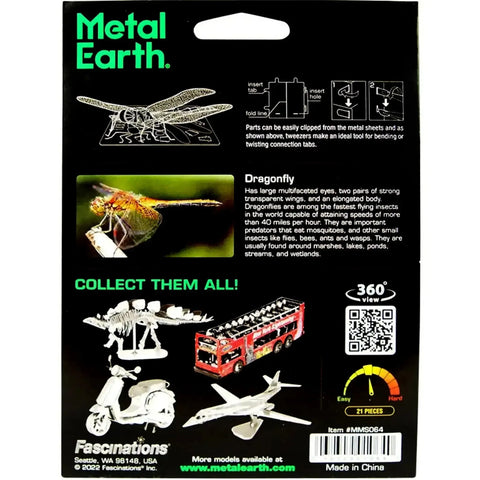 Metal Earth - Dragonfly 3D Model - Fascinations - 10640 - Image 3