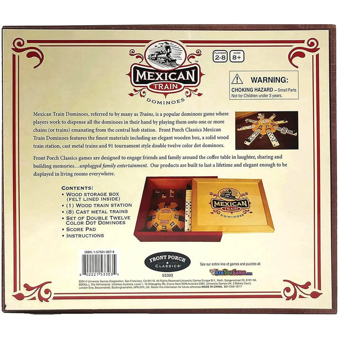 Mexican Train Dominoes - Strategy Mexican Train Board Game for Family and Adults (2-8 Players, Ag...