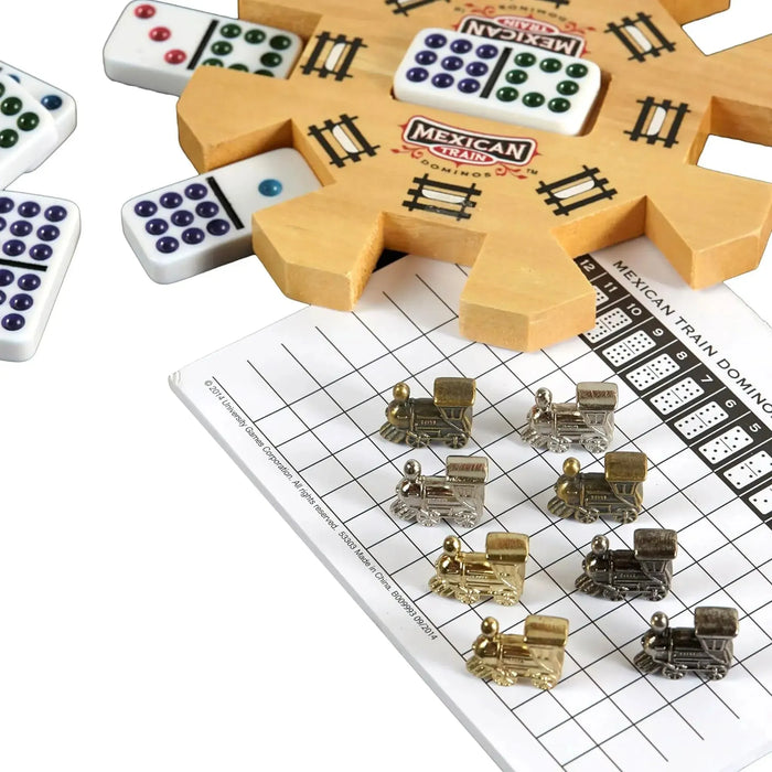 Mexican Train Dominoes - Strategy Mexican Train Board Game for Family and Adults (2-8 Players, Ag...