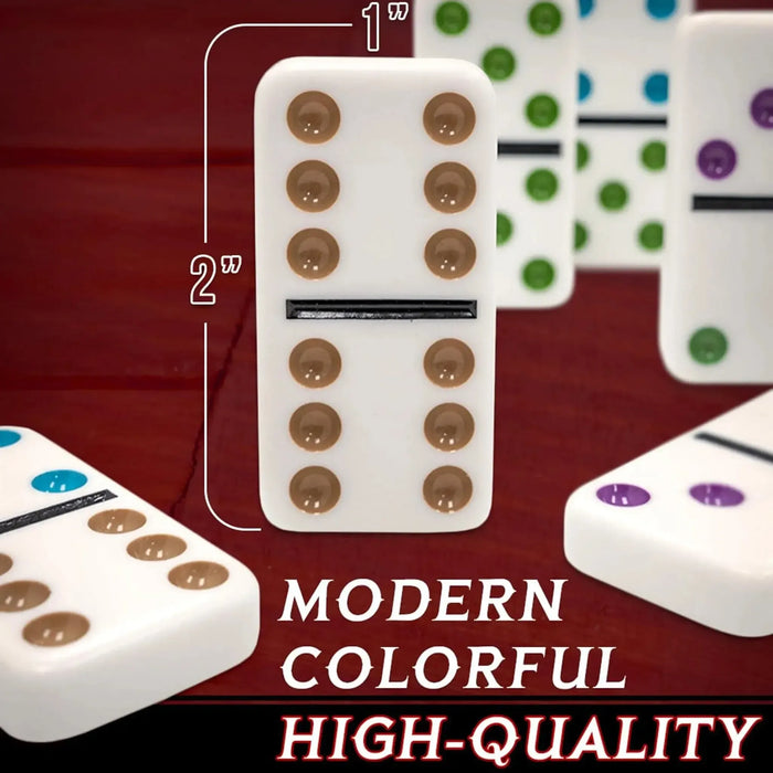 Mexican Train Dominoes - Strategy Mexican Train Board Game for Family and Adults (2-8 Players, Ag...