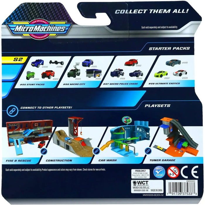 MicroMachines - Stunt Pack 3-Vehicle Set (Race Cycle / Trailer, Hognose & Adventure Truck) - Hasbro - Series 2 (#05) - (2020)