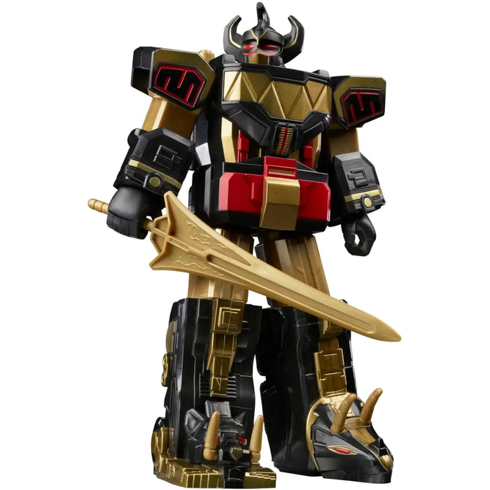 Mighty Morphin Power Rangers - Black & Gold Dino Megazord Action Figure (7") - Hasbro - (2022)