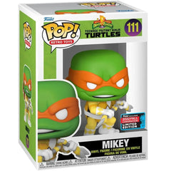 Mighty Morphin Power Rangers x Teenage Mutant Ninja Turtles - Mikey with Yellow Ranger Outfit Figure (3.64") - Funko - Pop! Retro Toys Series (111), 2022 NYCC Fall Convention Limited Edition