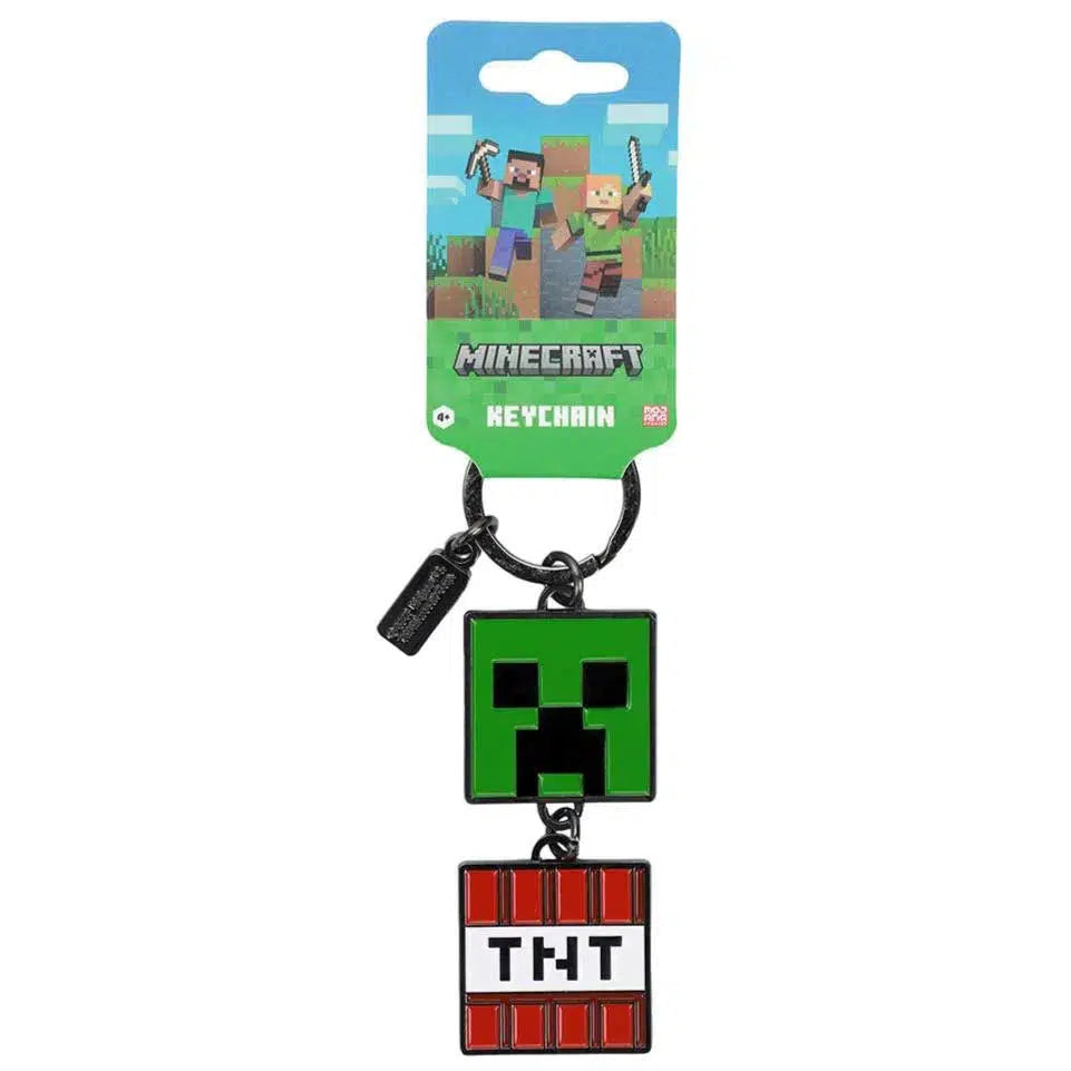 Minecraft - Creeper & TNT Block Keychain - Bioworld — Poggers