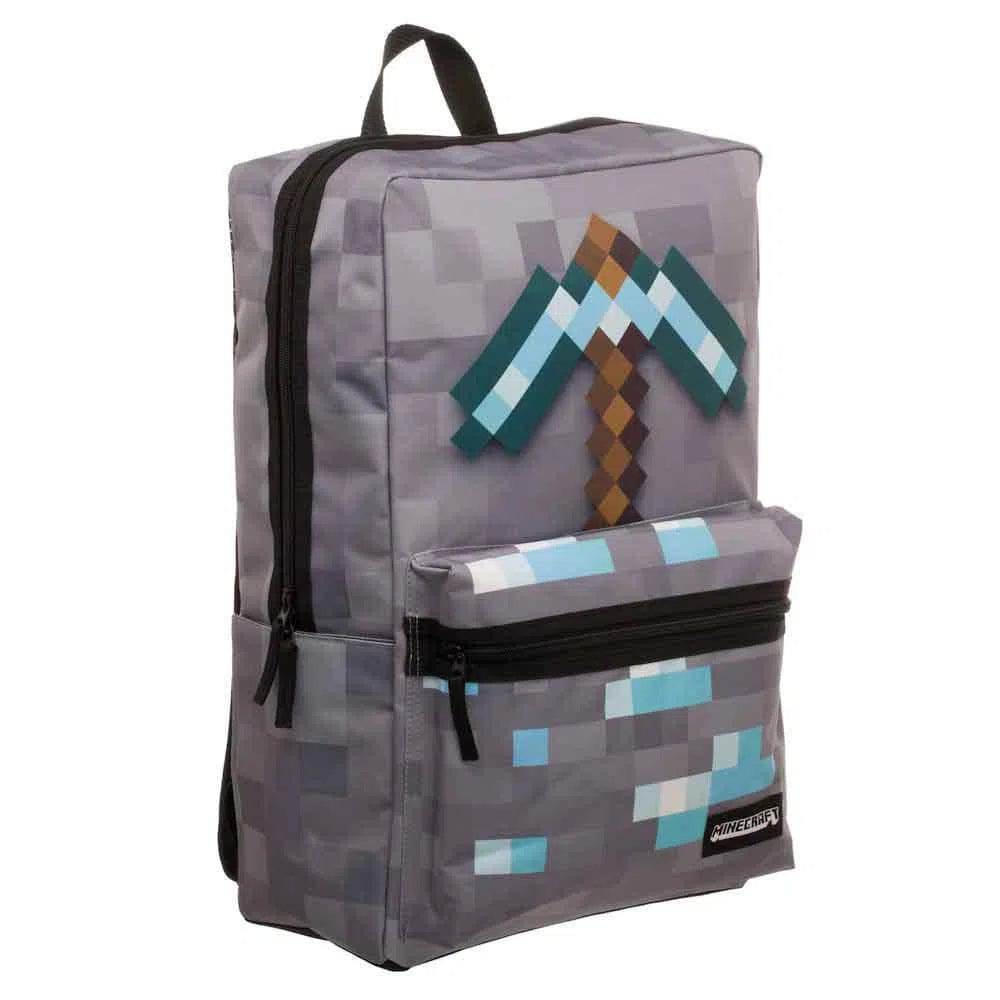 Minecraft - Diamond Pickaxe Patch Laptop Backpack - Bioworld