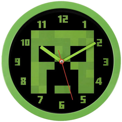Minecraft - Green Creeper Wall Clock (10