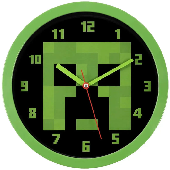 Minecraft - Green Creeper Wall Clock (10") - Accutime