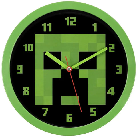 Minecraft - Green Creeper Wall Clock (10