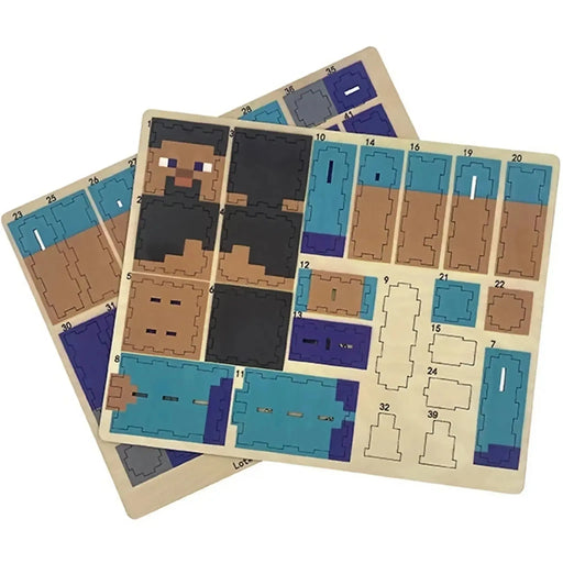 Minecraft - Steve 3D Model Kit (Wood) - Insights Editions - IncrediBuilds Series - (2023)