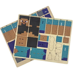 Minecraft - Steve 3D Model Kit (Wood) - Insights Editions - IncrediBuilds Series - (2023)