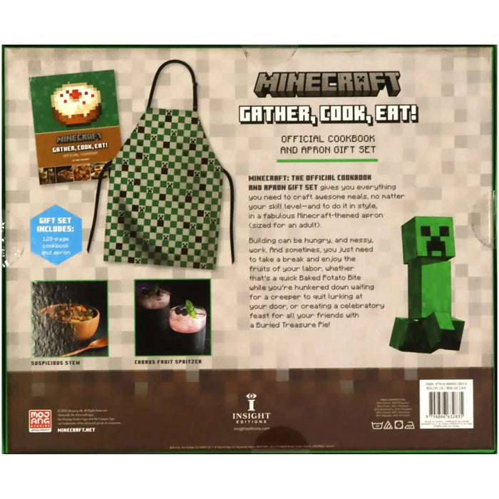 Minecraft: The Official Cookbook and Apron Gift Set - Insight Editions