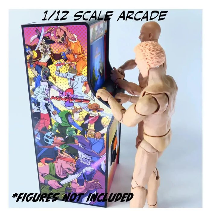Mini Arcade Machine, Props & Accessories for Action Figures (1:12 Scale) - Super Action Stuff