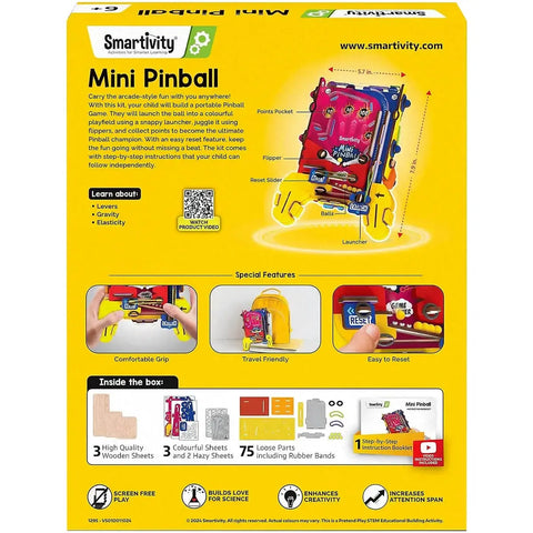 Mini Pinball Machine - STEM Toy Game Building Set - Smartivity
