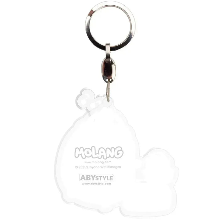 Molang - Cute Molang Keychain with Piu Piu Charm (Acrylic) - ABYstyle