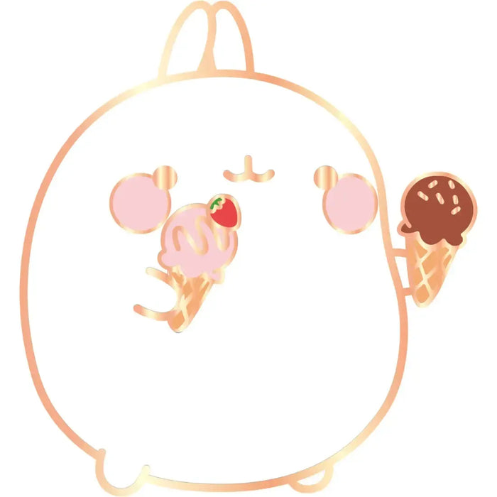 Molang - Ice Cream Molang Pin Badge Set (2", Metal) - ABYstyle