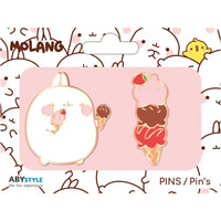 Molang - Ice Cream Molang Pin Badge Set (2", Metal) - ABYstyle- Image 1