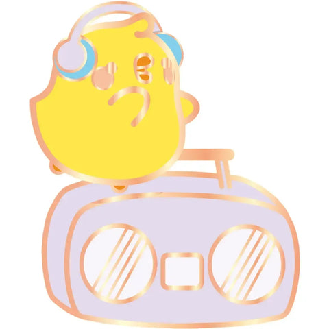 Molang - Piu-Piu & Molang Listening to Music Pin Badge Set (Metal) - ABYstyle