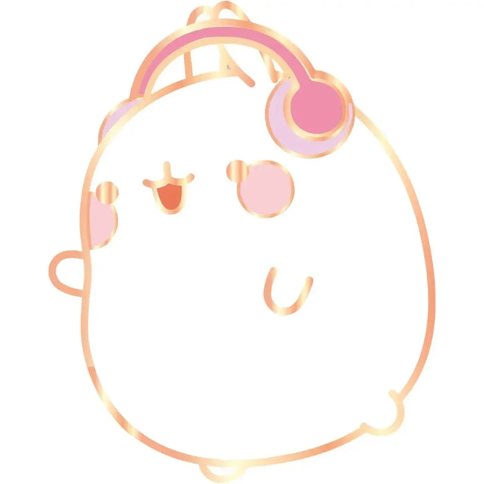 Molang - Piu-Piu & Molang Listening to Music Pin Badge Set (Metal) - ABYstyle