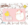 Molang - Piu-Piu & Molang Listening to Music Pin Badge Set (Metal) - ABYstyle