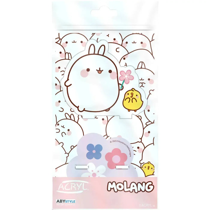 Molang - Piu Piu & Molang with Flower Standee Figure (3" Acrylic) - ABYstyle - Acryl Series