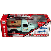 Monopoly - 1940 Ford Pickup Property Management Die-Cast Vehicle w/ Mr. Monopoly Figure (1:18 Scale) - Auto World - Limited Edition Series - (2022)
