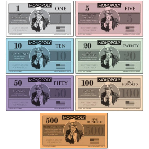 Monopoly: America’s World War II We’re All In This Together Edition - Economic War Board Game for Family, Adults, and Children (2-6 Players, Ages 8+) - USAopoly