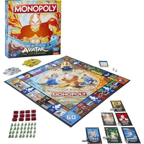 Monopoly: Avatar: The Last Airbender Edition - Economic Anime Board Game for Family, Adults, and Children (2-6 Player, Ages 8+) - Hasbro Gaming