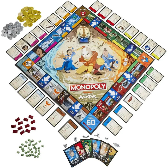 Monopoly: Avatar: The Last Airbender Edition - Economic Anime Board Game for Family, Adults, and Children (2-6 Player, Ages 8+) - Hasbro Gaming