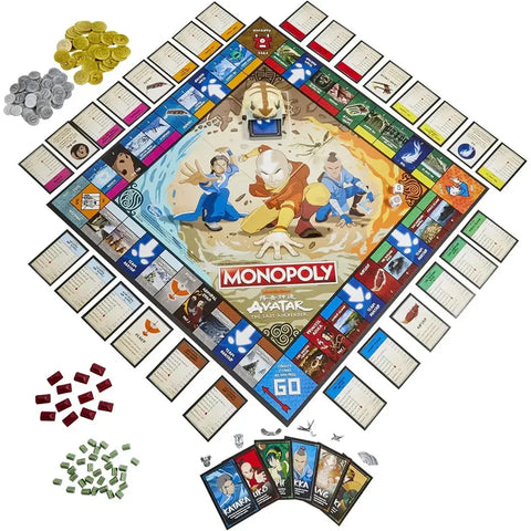 Monopoly: Avatar: The Last Airbender Edition - Economic Anime Board Game for Family, Adults, and Children (2-6 Player, Ages 8+) - Hasbro Gaming