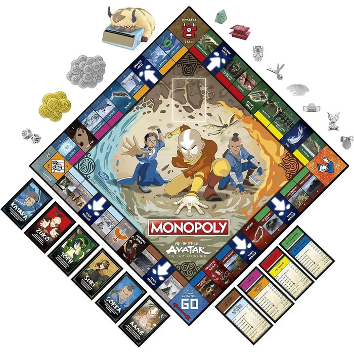 Monopoly: Avatar: The Last Airbender Edition - Economic Anime Board Game for Family, Adults, and Children (2-6 Player, Ages 8+) - Hasbro Gaming