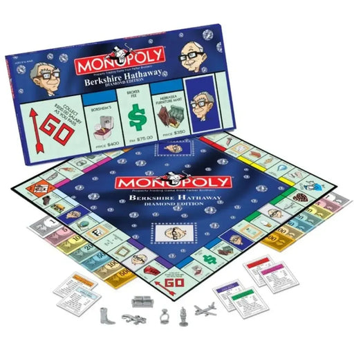 Monopoly: Berkshire Hathaway Diamond Edition - Economic Business Board Game for Family, and Adults (2-6 Players, Ages 8+) - USAopoly