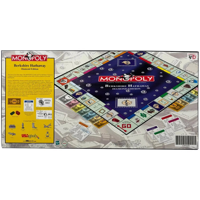 Monopoly: Berkshire Hathaway Diamond Edition - Economic Business Board Game for Family, and Adults (2-6 Players, Ages 8+) - USAopoly