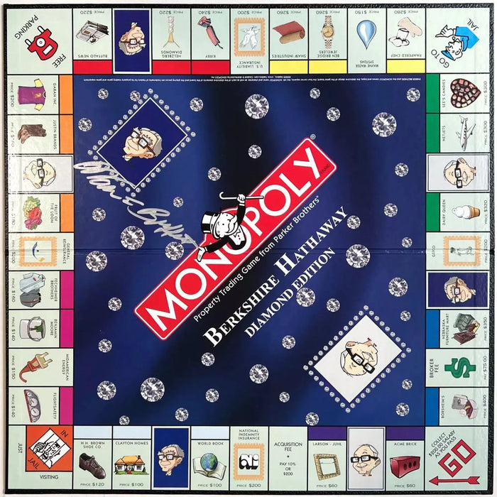 Monopoly: Berkshire Hathaway Diamond Edition - Economic Business Board Game for Family, and Adults (2-6 Players, Ages 8+) - USAopoly