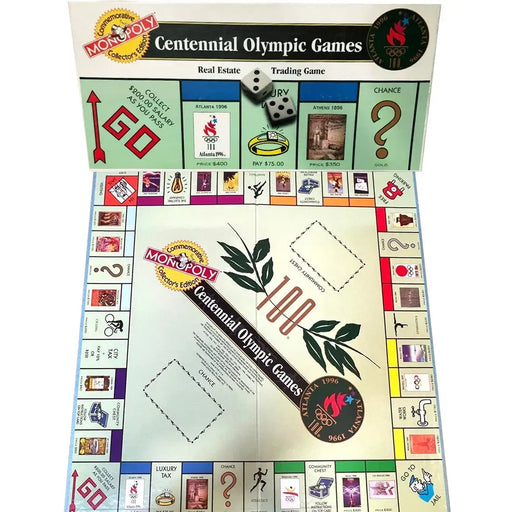 Monopoly: Centennial Olympic Games Edition [1996 Atlanta Olympic Games] - Economic Sports Board Game for Family, Adults, and Children (2-8 Players, Ages 8+) - USAopoly - (1996)