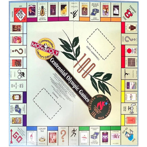 Monopoly: Centennial Olympic Games Edition [1996 Atlanta Olympic Games] - Economic Sports Board Game for Family, Adults, and Children (2-8 Players, Ages 8+) - USAopoly - (1996)