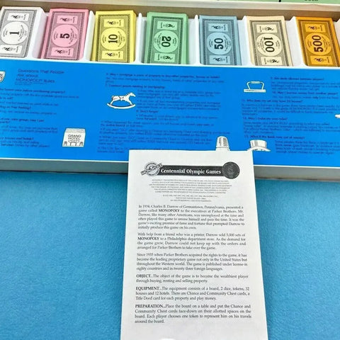 Monopoly: Centennial Olympic Games Edition [1996 Atlanta Olympic Games] - Economic Sports Board Game for Family, Adults, and Children (2-8 Players, Ages 8+) - USAopoly - (1996)