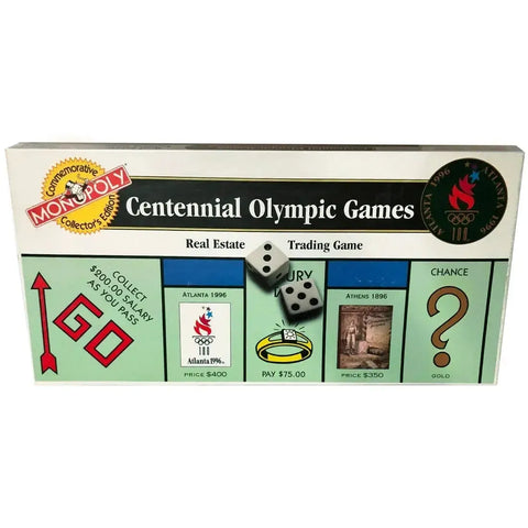 Monopoly: Centennial Olympic Games Edition [1996 Atlanta Olympic Games] - Economic Sports Board Game for Family, Adults, and Children (2-8 Players, Ages 8+) - USAopoly - (1996)