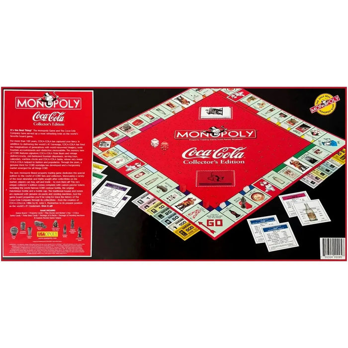 Monopoly: Coca-Cola Collector's Edition - Economic Civilization Game for Family, Adults, and Children (2-8 Players, Ages 8+) - USAopoly (1999)