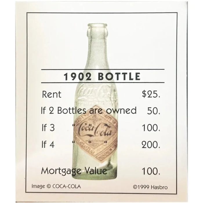 Monopoly: Coca-Cola Collector's Edition - Economic Civilization Game for Family, Adults, and Children (2-8 Players, Ages 8+) - USAopoly (1999)