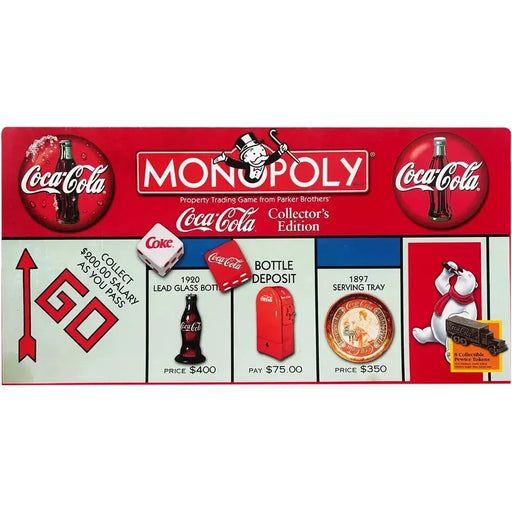 Monopoly: Coca-Cola Collector's Edition - Economic Civilization Game for Family, Adults, and Children (2-8 Players, Ages 8+) - USAopoly (1999)