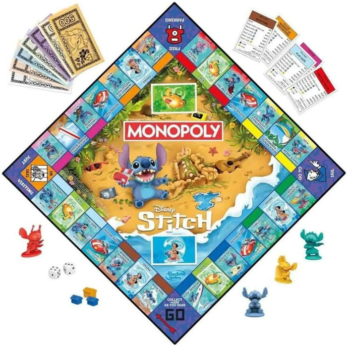 Monopoly: Disney Stitch - Competitive Adventure Board Game for Family, Adults, and Children (2-4 ...