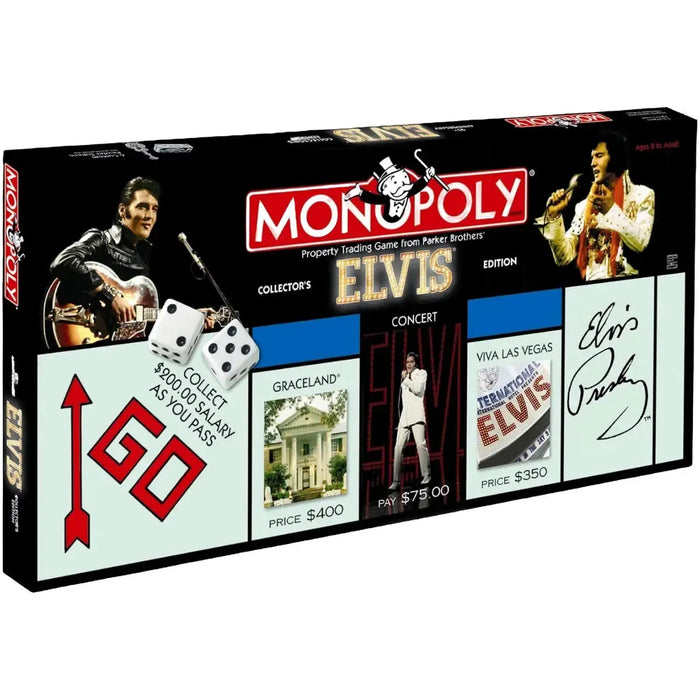 Monopoly: Elvis Presley 25th Anniversary Collector's Edition - Economic Music Board Game for Family, and Adults (2-4 Players, Ages 8+) - USAopoly