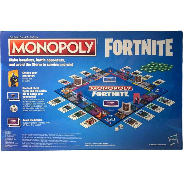 Monopoly: Fortnite - Competitive Video Game Board Game for Family (2-7 Players, Ages 13+) - Hasbro